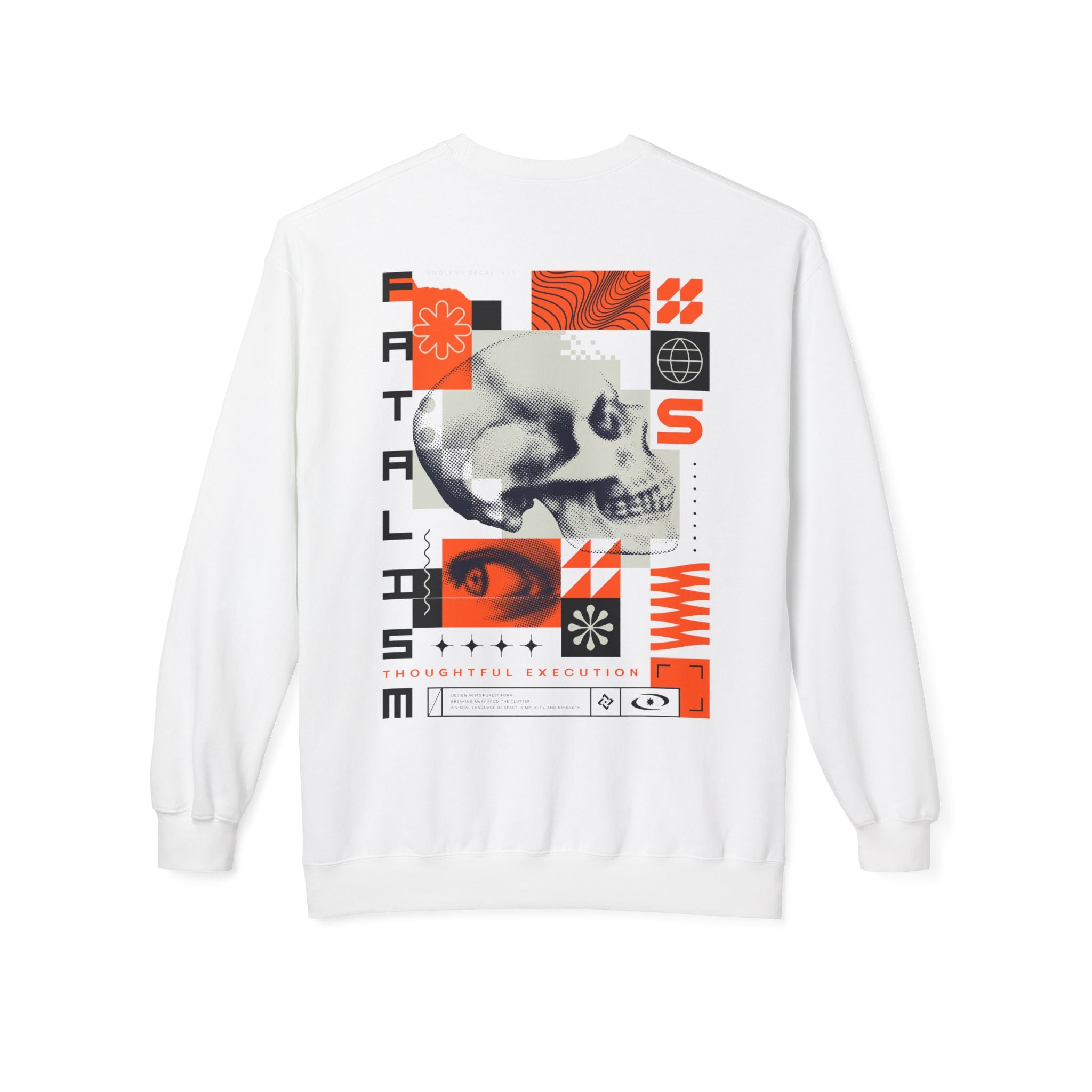Fatalism Skull Crewneck Sweatshirt — Graphic Gothic Streetwear