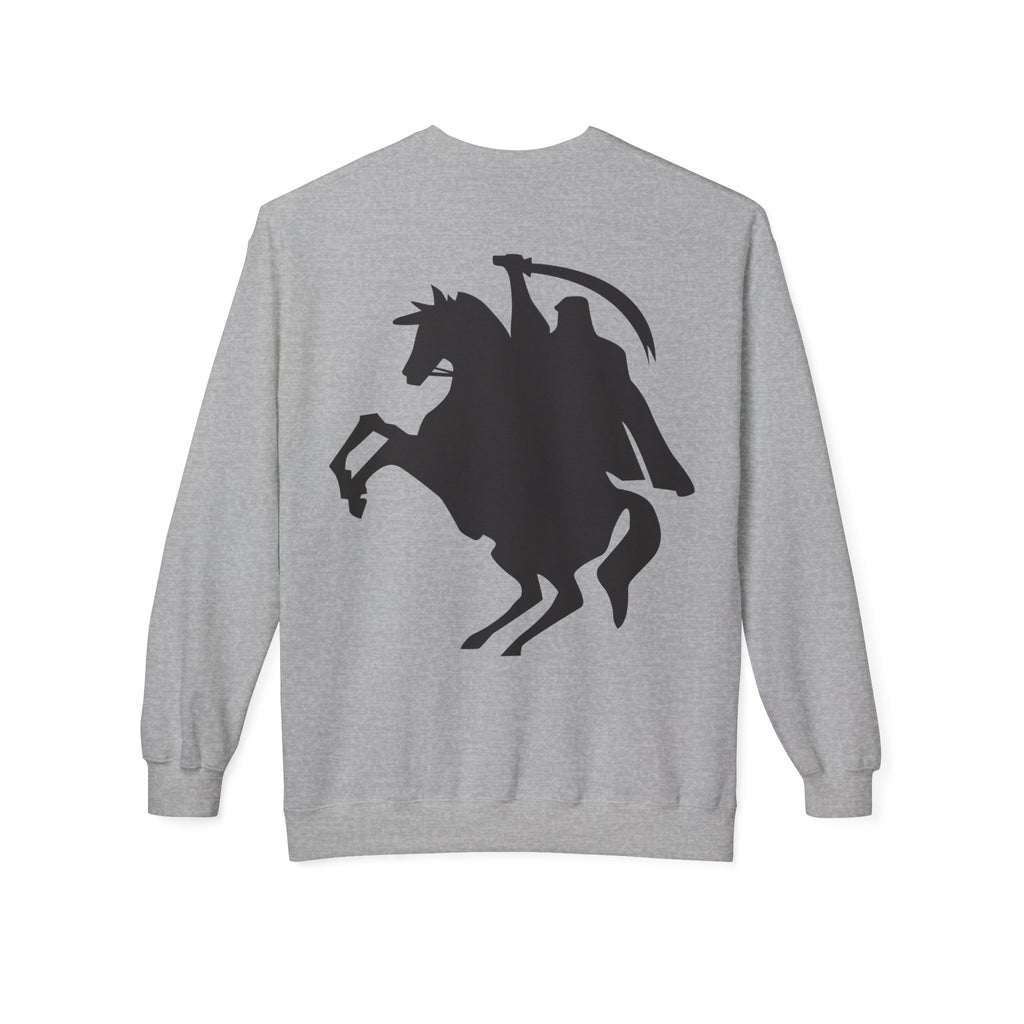 Arabic 'Muharib' Crewneck Sweatshirt — Horseback Warrior Silhouette