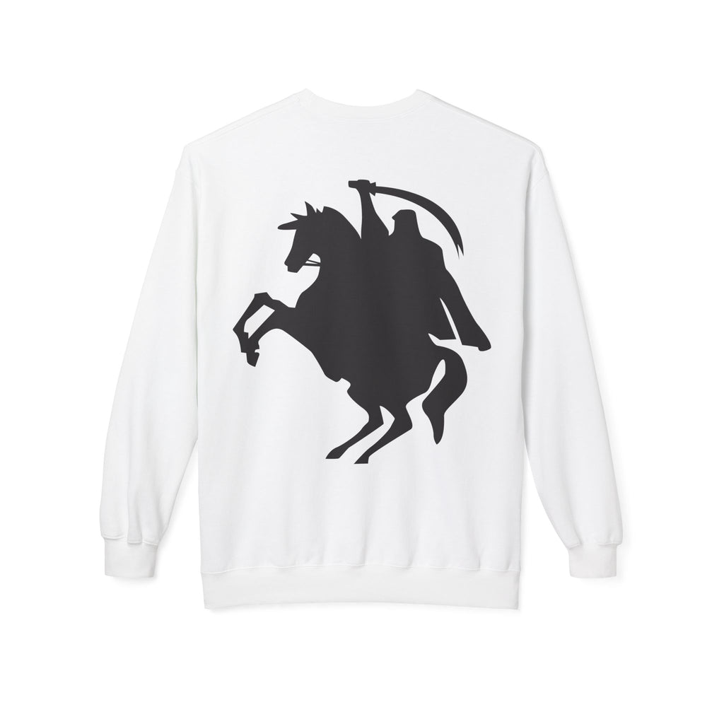 Arabic 'Muharib' Crewneck Sweatshirt — Horseback Warrior Silhouette