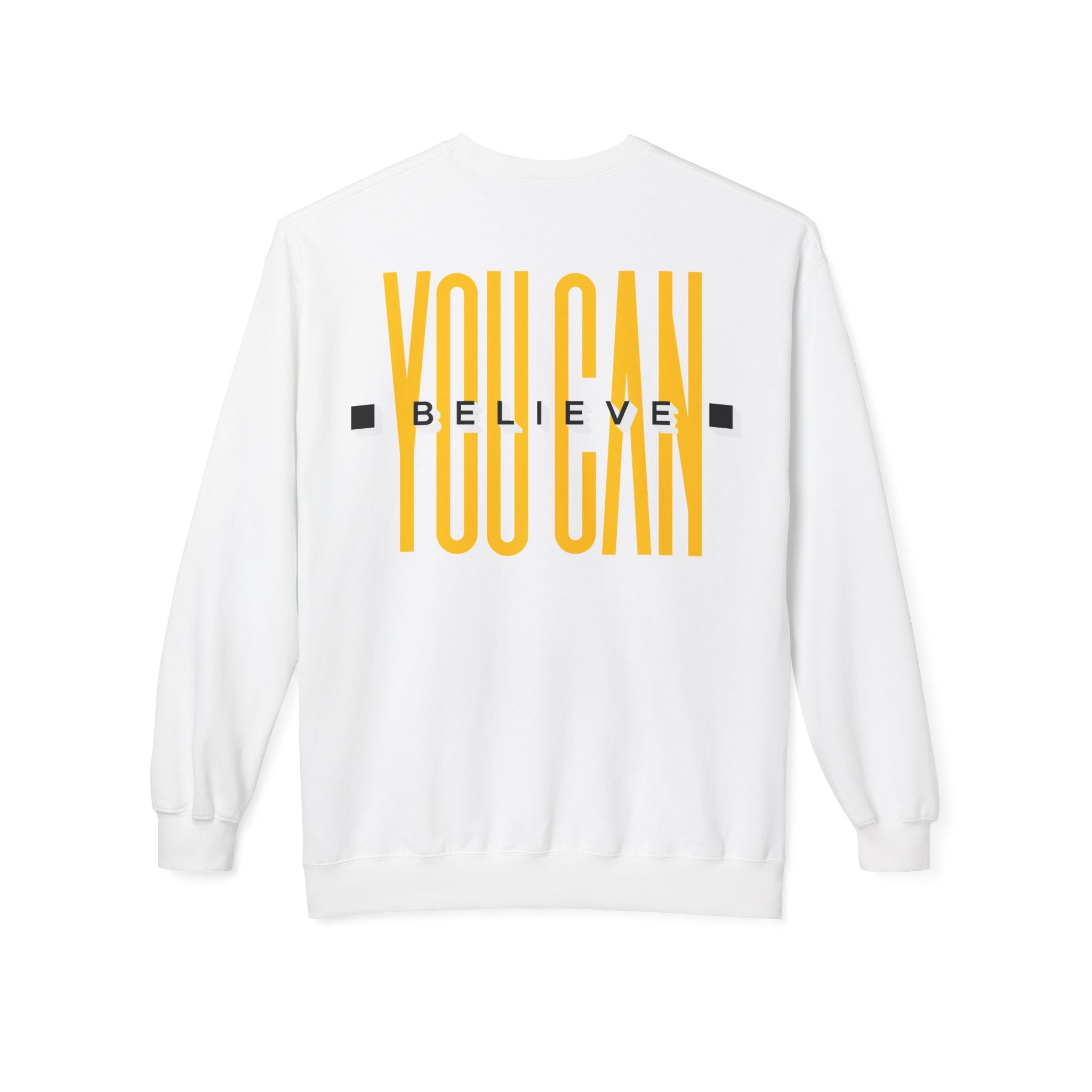 Motivational Crewneck Sweatshirt — "Believe You Can" Minimal Logo