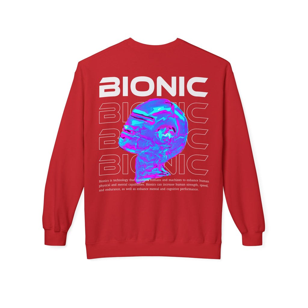 Bionic Graphic Sweatshirt — Futuristic Vaporwave Head Print
