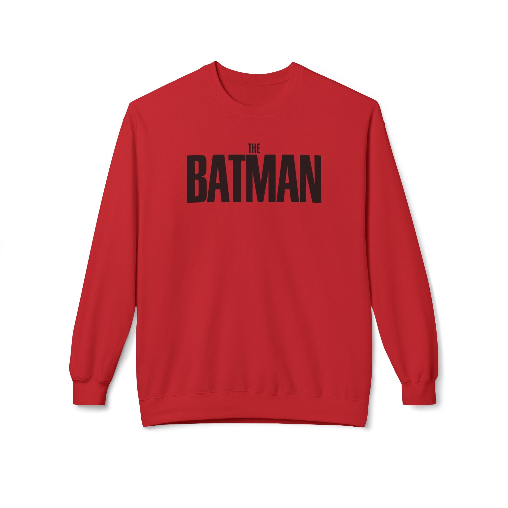 Batman Crewneck Sweatshirt — 'The Batman' Front Logo & Dark Knight Typographic Back