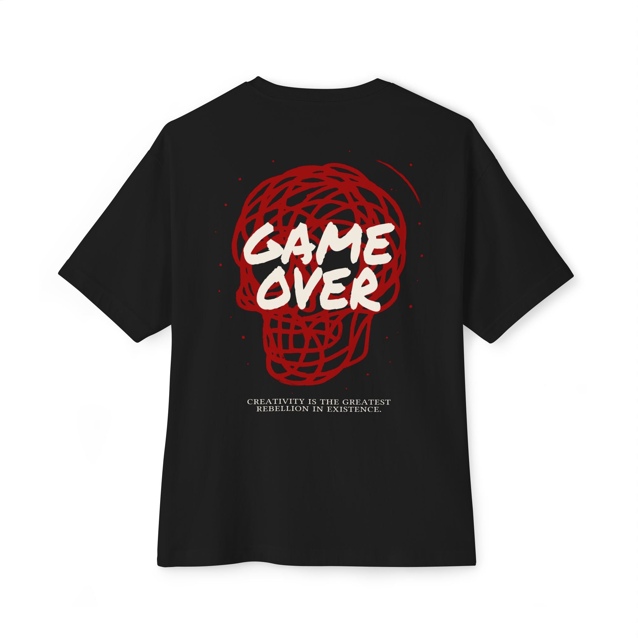 Game Over Tee — Graphic Skull Boxy T‑Shirt