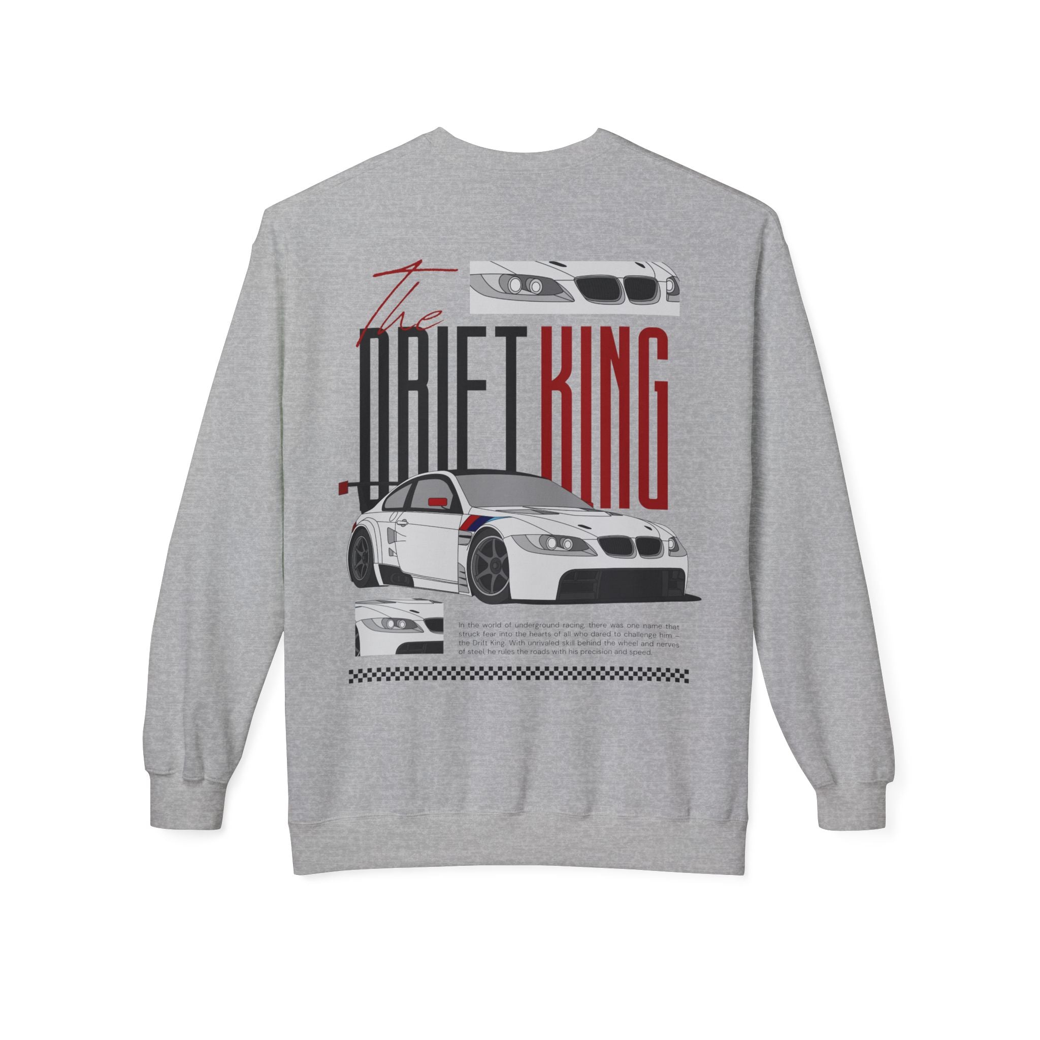Drift King Crewneck Sweatshirt – Racing Car Graphic Pullover