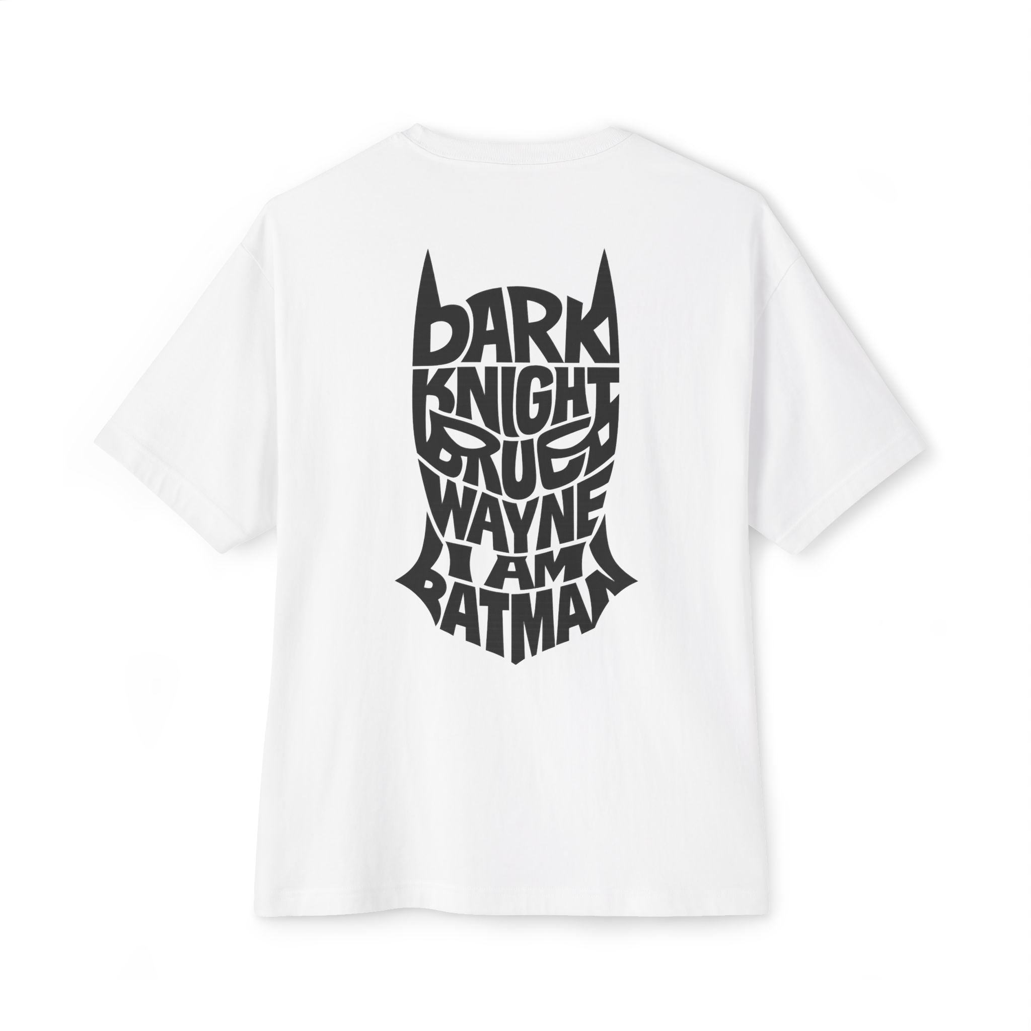 Batman Typography Tee — 'The Batman' Logo Front & Dark Knight Quote Back