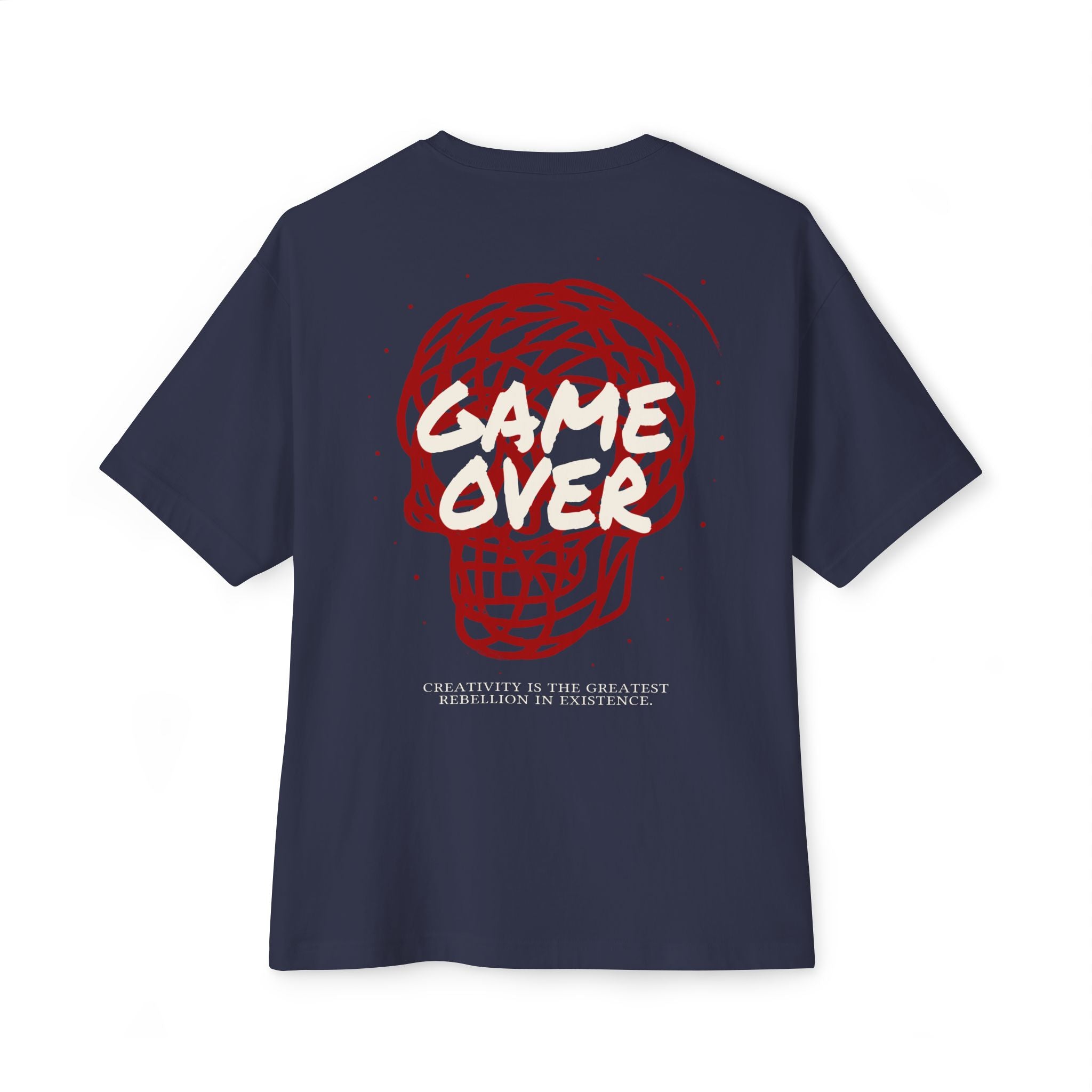 Game Over Tee — Graphic Skull Boxy T‑Shirt