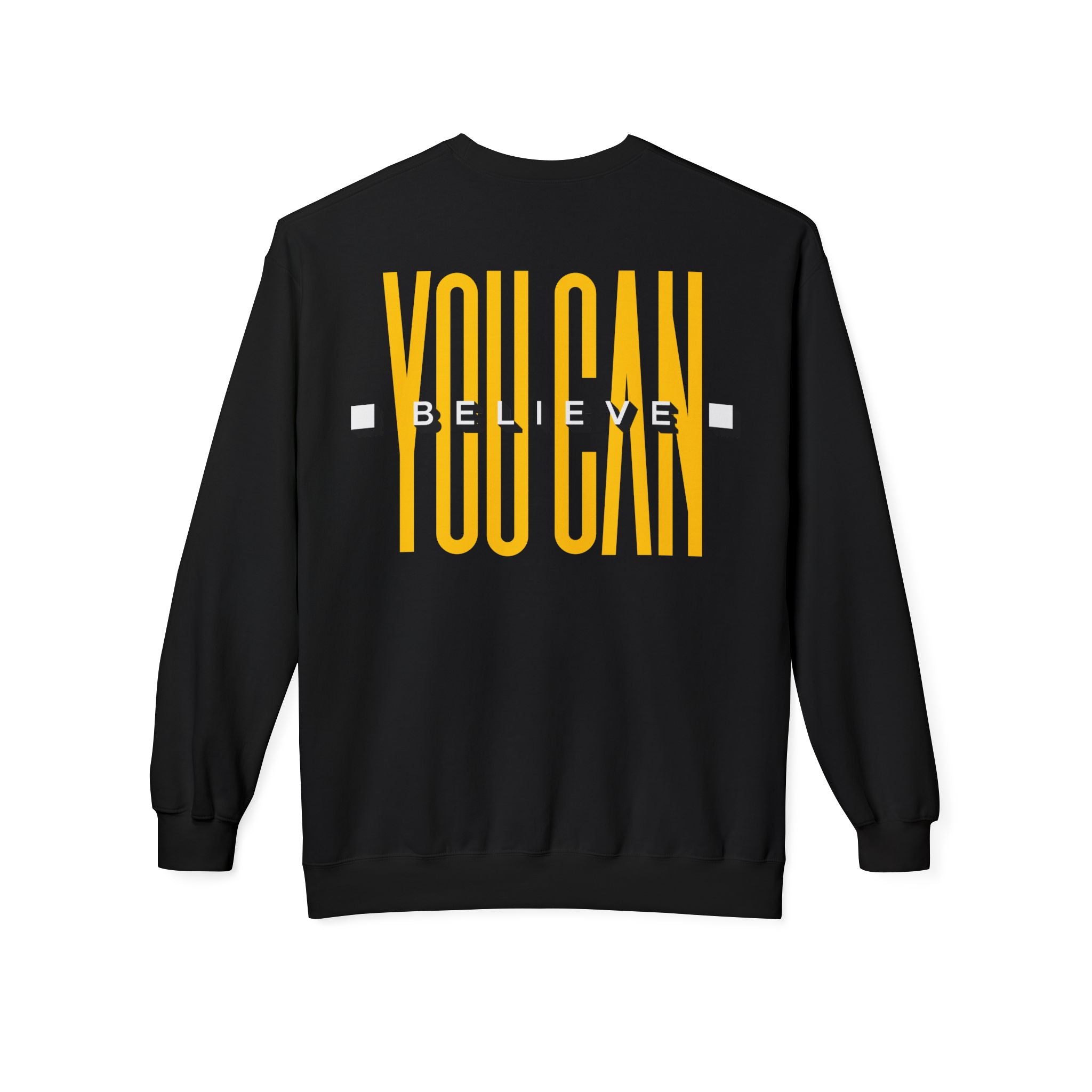 Motivational Crewneck Sweatshirt — "Believe You Can" Minimal Logo