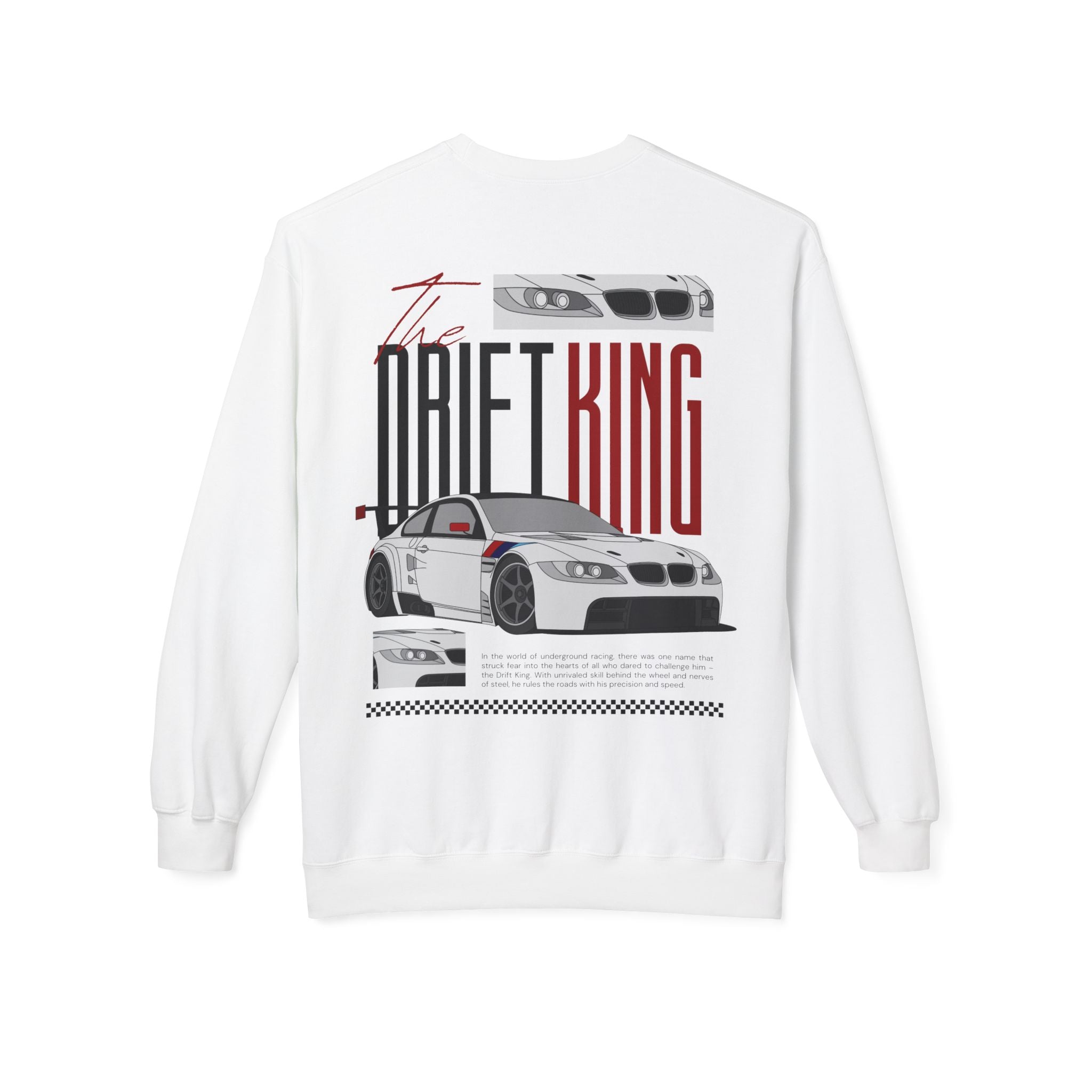 Drift King Crewneck Sweatshirt – Racing Car Graphic Pullover