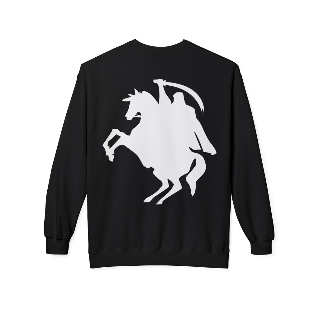 Arabic 'Muharib' Crewneck Sweatshirt — Horseback Warrior Silhouette