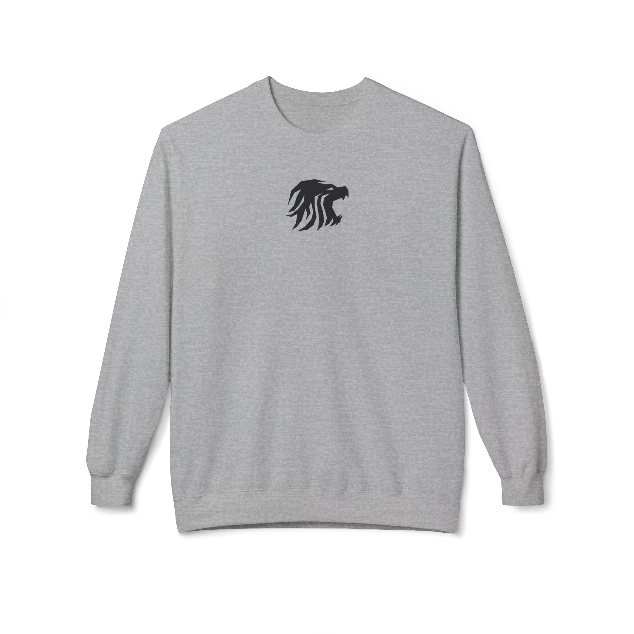 Wild and Fearless Crewneck Sweatshirt — Fierce Roaring Cat Graphic