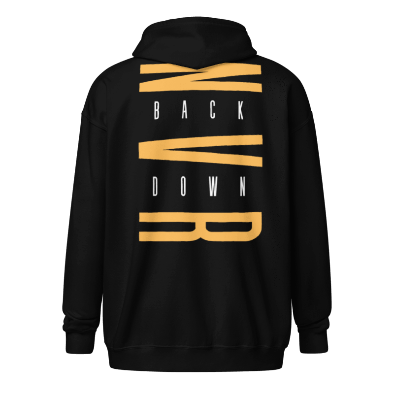 Never Back Down Zipper Hoodie